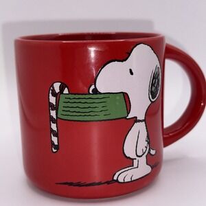 Peanuts Snoopy Christmas Red Stoneware Coffee Mug Modern Gourmet Foods 2021
